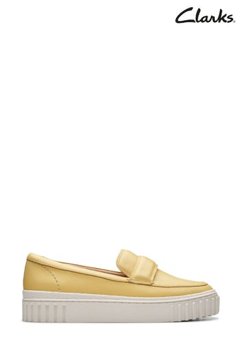 Clarks Yellow Leather Mayhill Cove Shoes Street (B14937) | £90