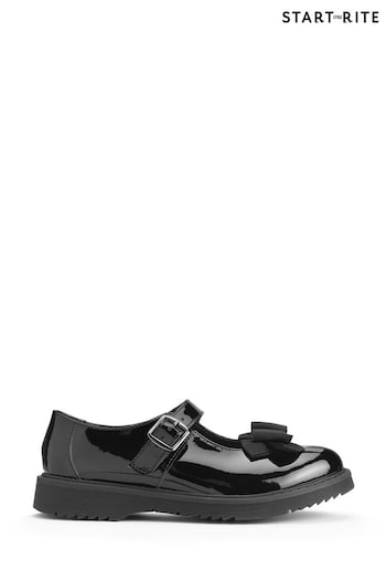 Start Rite Empower Patent Chunky Sole Mary Jane School Black Shoes (B15122) | £55