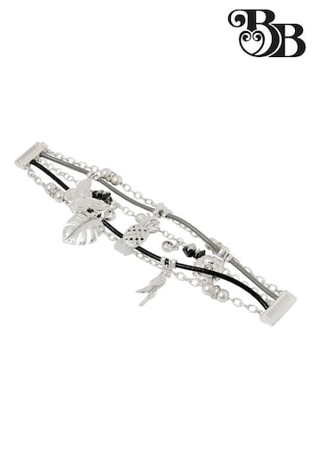 Bibi Bijoux Silver Tone Safari Layered Cuff Bracelet (B15141) | £45