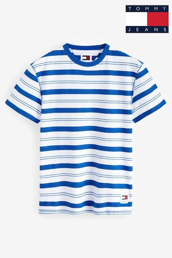 Tommy Jeans Blue Stripe T-Shirt (B15234) | £40