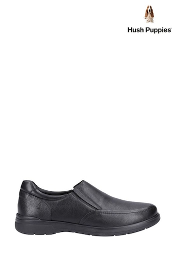 Hush Puppies Matthew Slip-Ons Black Shoes (B15270) | £70