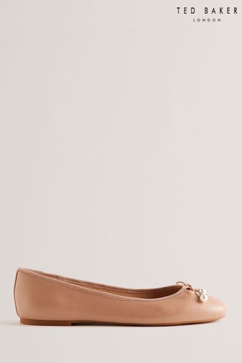 Ted Baker Ayvvah Flat Bow Ballerina Shoes With Signature Coin (B15272) | £85