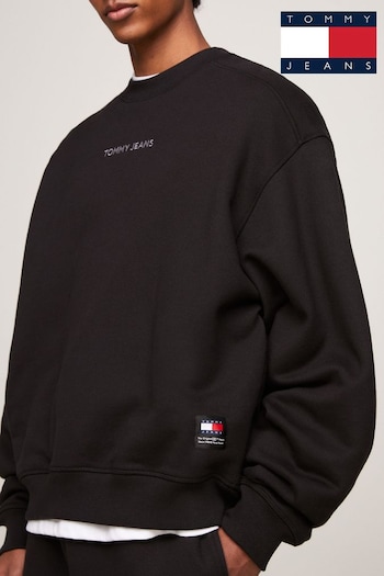 Tommy Jeans Reg Classic Logo Black Sweatshirt (B15284) | £80