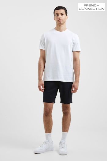 French Connection Blue Brushback Fleece Shorts (B15308) | £25