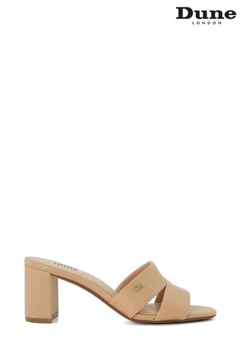 Dune London Mila Block Heel Brown Mules (B15497) | £85