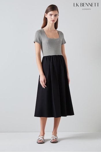 LK Bennett Serina Cotton Lenzing™ Ecovero™ Viscose Blend Dress (B15532) | £149