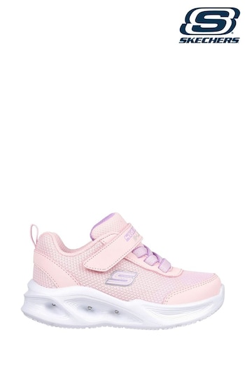 Skechers Charcoal Pink Sola Glow Stretch Lace Trainers (B15827) | £39