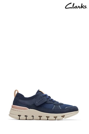 Clarks Blue Combi Nature X Cove Shoes (B15943) | £100