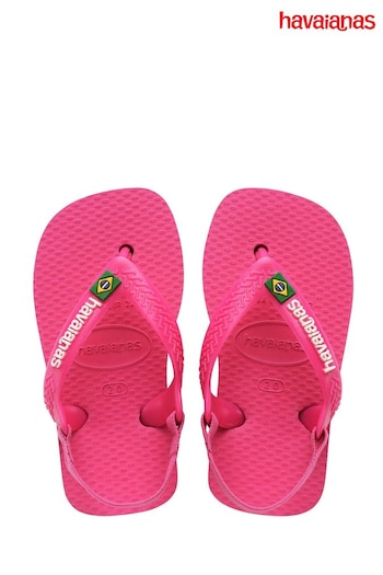 Havaianas Baby Pink Brasil Logo II Sandals (B15976) | £22