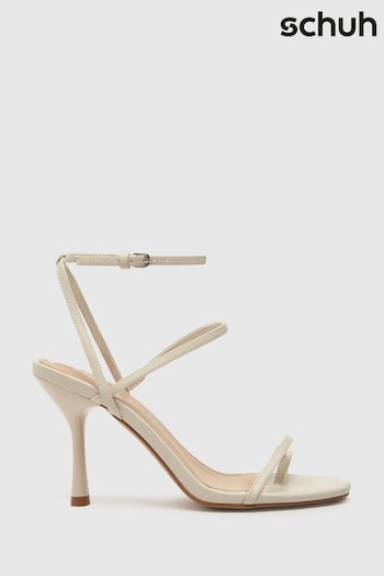 Schuh Stasia Toe Loop Cream Heels (B15992) | £40