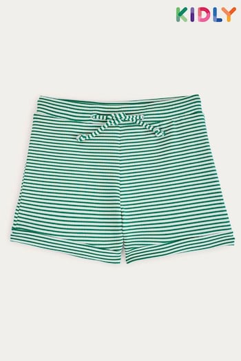KIDLY Green Seersucker Swim Trunks (B16006) | £14