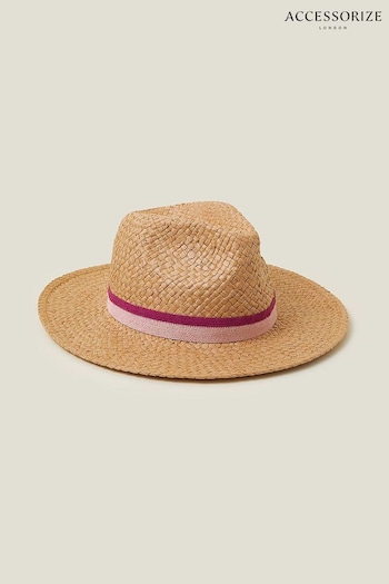 Accessorize Natural Contrast Band Fedora Hat (B16044) | £22