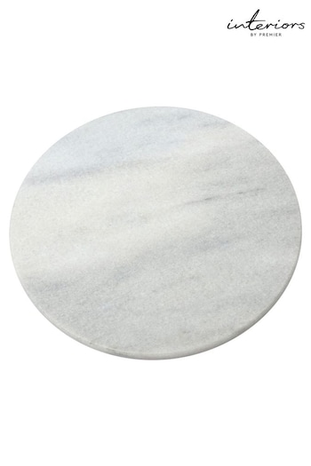 Interiors by Premier White Marble Lazy Susan (B16344) | £33