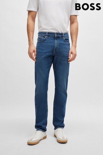 BOSS Blue Slim-Fit Jeans In Blue Comfort-Stretch Denim (B16461) | £139