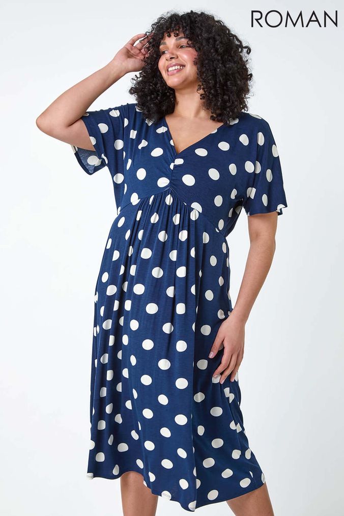 Roman polka dot dress on sale