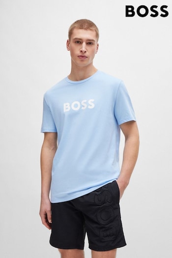 BOSS Blue Large Chest Logo T-Shirt (B16704) | £49