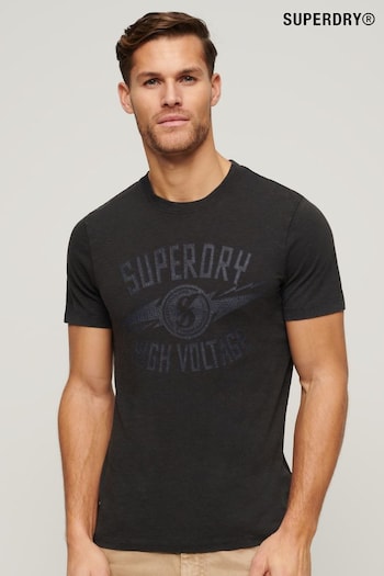 Superdry Black Retro Rocker Graphic T-Shirt (B16861) | £30