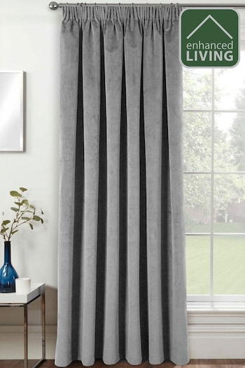 Enhanced Living Grey Thermal Blackout Oxford Door Curtains (B16872) | £48