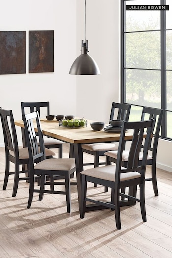 Julian Bowen Black Hilton Dining Chairs Set Of 2 (B17085) | £180