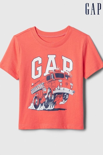 Gap Red Cotton Graphic Crew Neck Short Sleeve Baby T-Shirt (Newborn-5yrs) (B17091) | £8