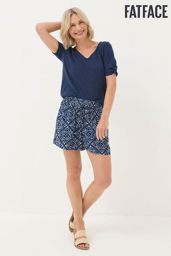 FatFace Blue Flippy Geo Marks Sleeveless Shorts (B17115) | £35