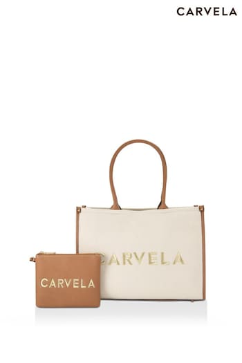 Carvela Cream Sorrento Chuck In Tote Bag (B17235) | £129