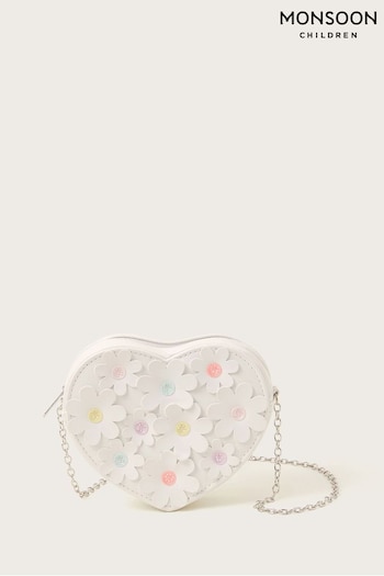 Monsoon Fun Daisy Heart White Bag (B17246) | £15