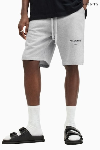 AllSaints Grey Underground Sweat logo Shorts (B17406) | £79