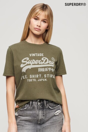 Superdry Green Vintage Logo Heritage Relaxed T-Shirt (B17584) | £27