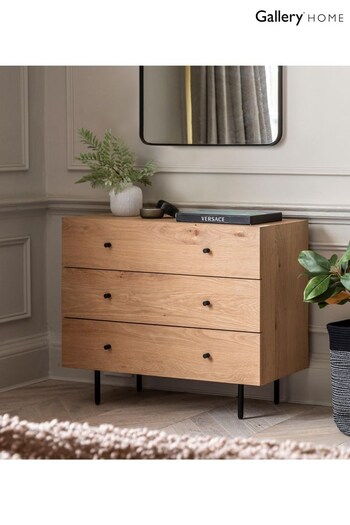 Gallery Home Natural Settat 3 Drawer Chest (B17589) | £550