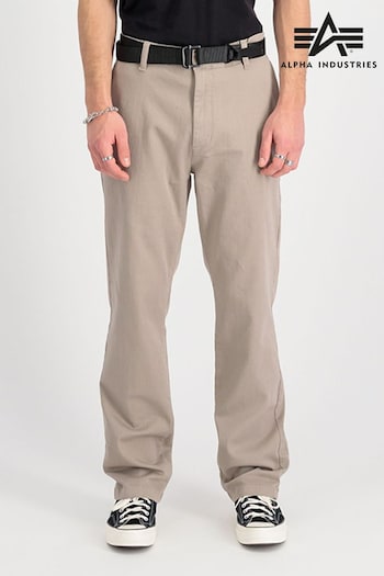 Alpha Industries Grey Chino Trousers (B17613) | £100