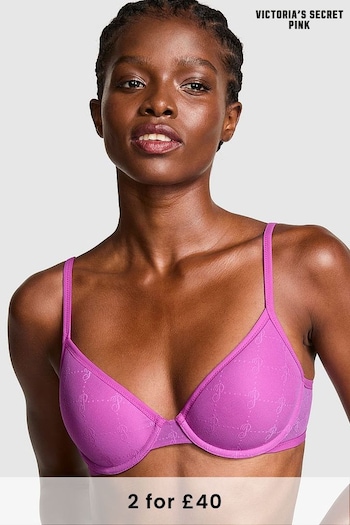 Victoria's Secret PINK Berry Bliss Purple Lightly Lined Demi Bra (B17681) | £29