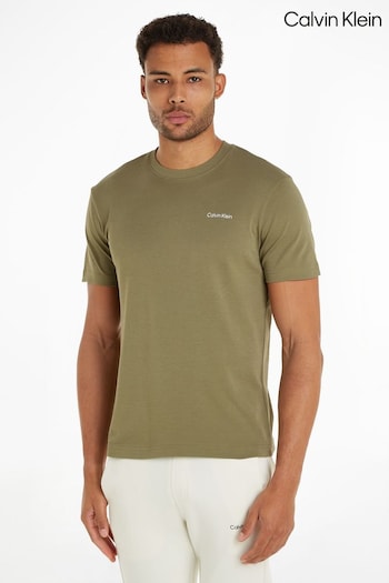 Calvin Klein Green Micro Logo Interlock T-Shirt (B17810) | £40