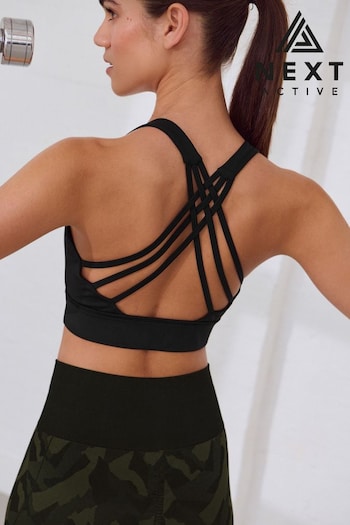 Black Active Cross Back Bra (B17890) | £20