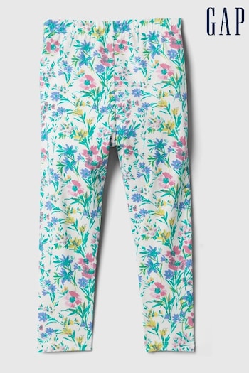 Gap Green Floral Print Pull On Leggings Women (3mths-5yrs) (B17968) | £8