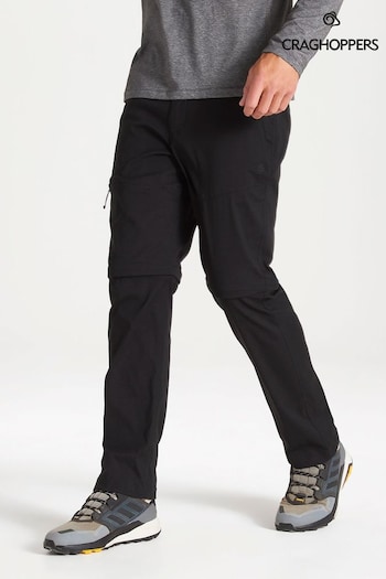 Craghoppers Kiwi Pro Convertible Black Trousers (B17996) | £70