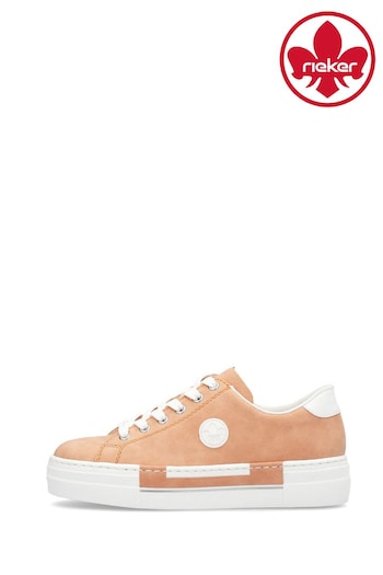 Rieker Womens Orange Lace-Up Shoes Schwarze (B20061) | £65