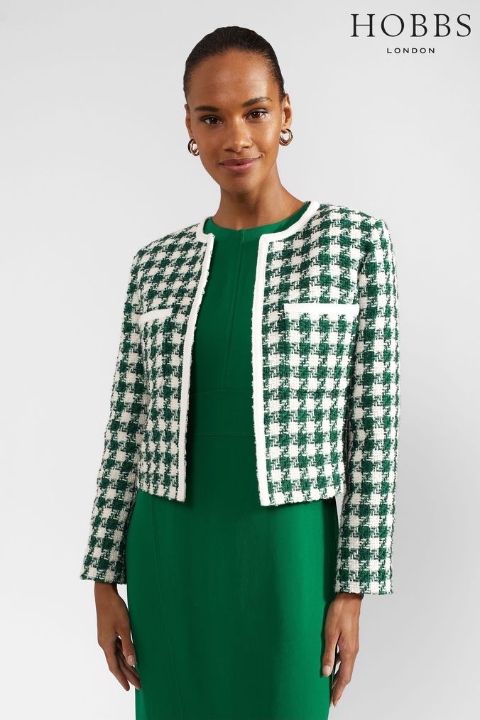 Women s Green Check Coats Jackets Next Official Site