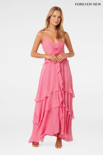 Forever New Pink Harper Ruffle Maxi Dress (B20259) | £110