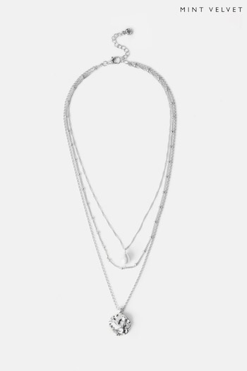 Mint Velvet Silver Tone Layered Necklace (B20288) | £29