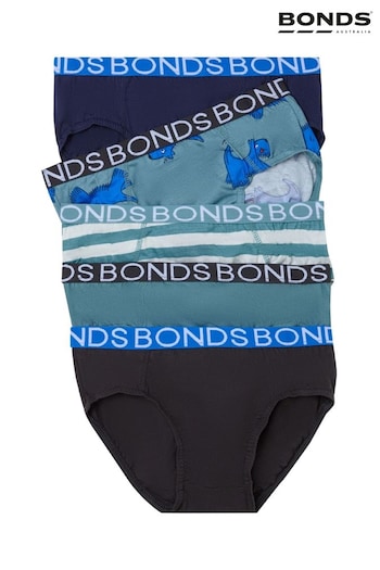 Bonds Grey Animal Print Design Briefs 5 Pack (B20334) | £16