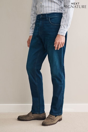 Mid Blue Slim Fit Signature Ultra Soft Jeans (B20380) | £40