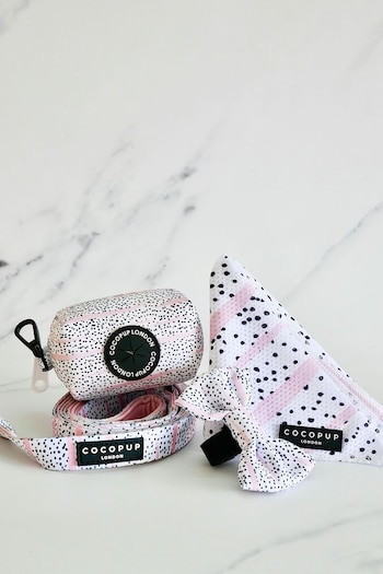 Cocopup Pink Dalmatian Bow Tie Bandana Poop Bag Holder and Do Bundle (B20384) | £40