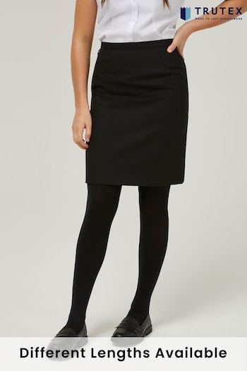 Trutex Black 16" Back Vent School Skirt (11-14 Yrs) (B20431) | £18 - £23