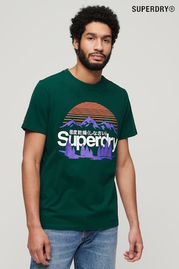 Superdry Green Great Outdoors Graphic T-Shirt (B20437) | £30