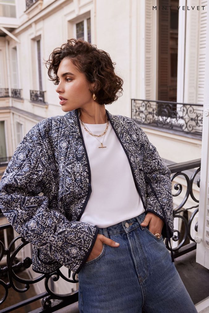 Mint velvet apricot discount denim jacket