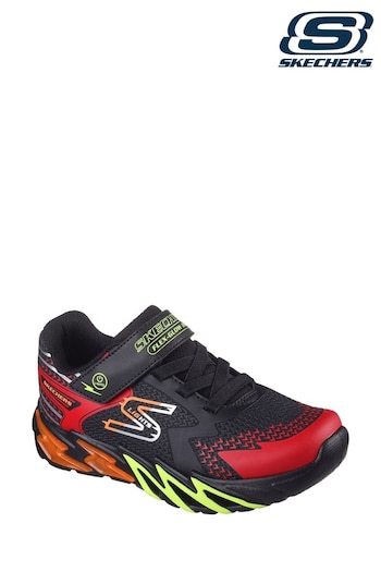 Skechers Orange Black S Lights: Flex-Glow Bolt Shoes (B20600) | £54