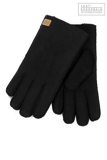 Just Sheepskin Black Rowan Gloves (B20717) | £85