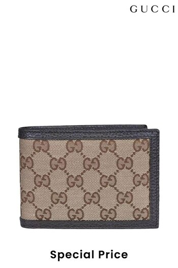 Gucci Ways Canvas Brown Wallet with Iconic Brand Monogram and Leather Detailing (B20732) | £715
