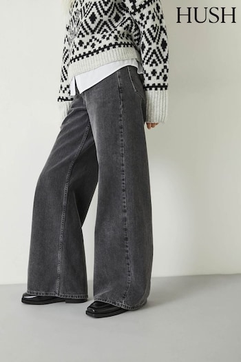 Hush Grey Abi Wide Leg vita jeans (B20815) | £95